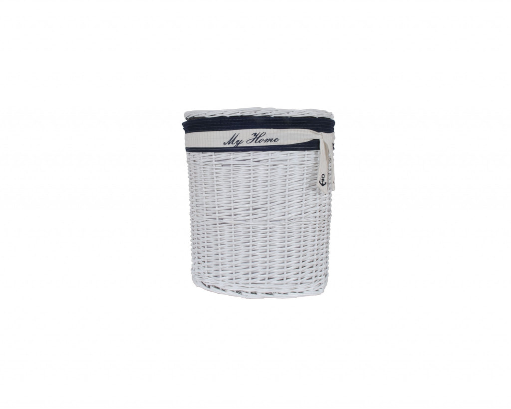 14.5inches x 20inches x 23inches WhiteBlueOvalWillow Basket Set of 5