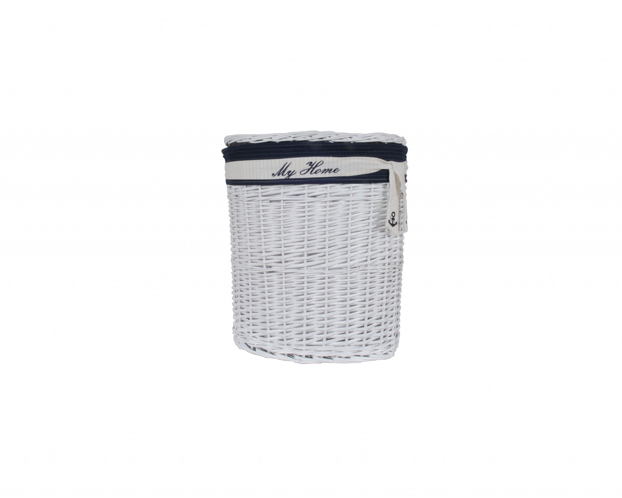 14.5inches x 20inches x 23inches WhiteBlueOvalWillow Basket Set of 5